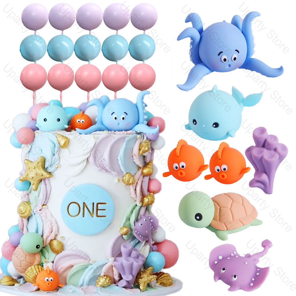 Marine Aquarium Decorations - 22 шт. морские животные топперы для