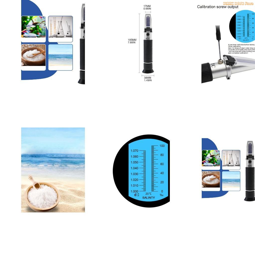 Refractometer Salinity - K1AE Рефрактометр солености Тестер концентрации соли