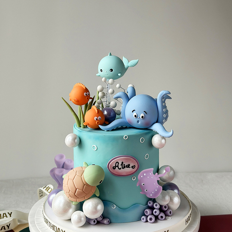 Топпер для торта с морскими жи – обзор и цена Marine Aquarium Decorations